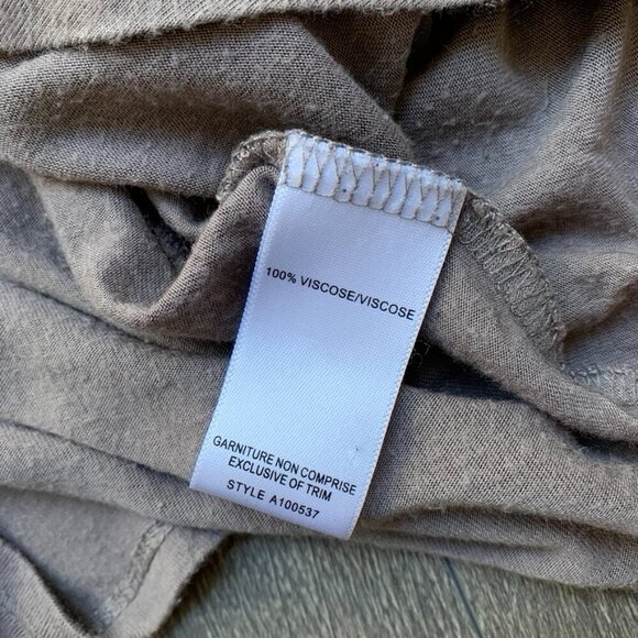 Jacob Jersey Women's Top Draped Neck Y2k 2000s 90s Taupe beige Size Medium - Picture 10 of 11